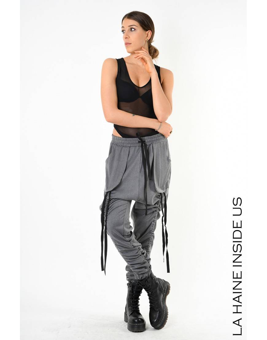 La haine inside us 4B LW836 PANTALONE Grigio Prezzo di fabbrica