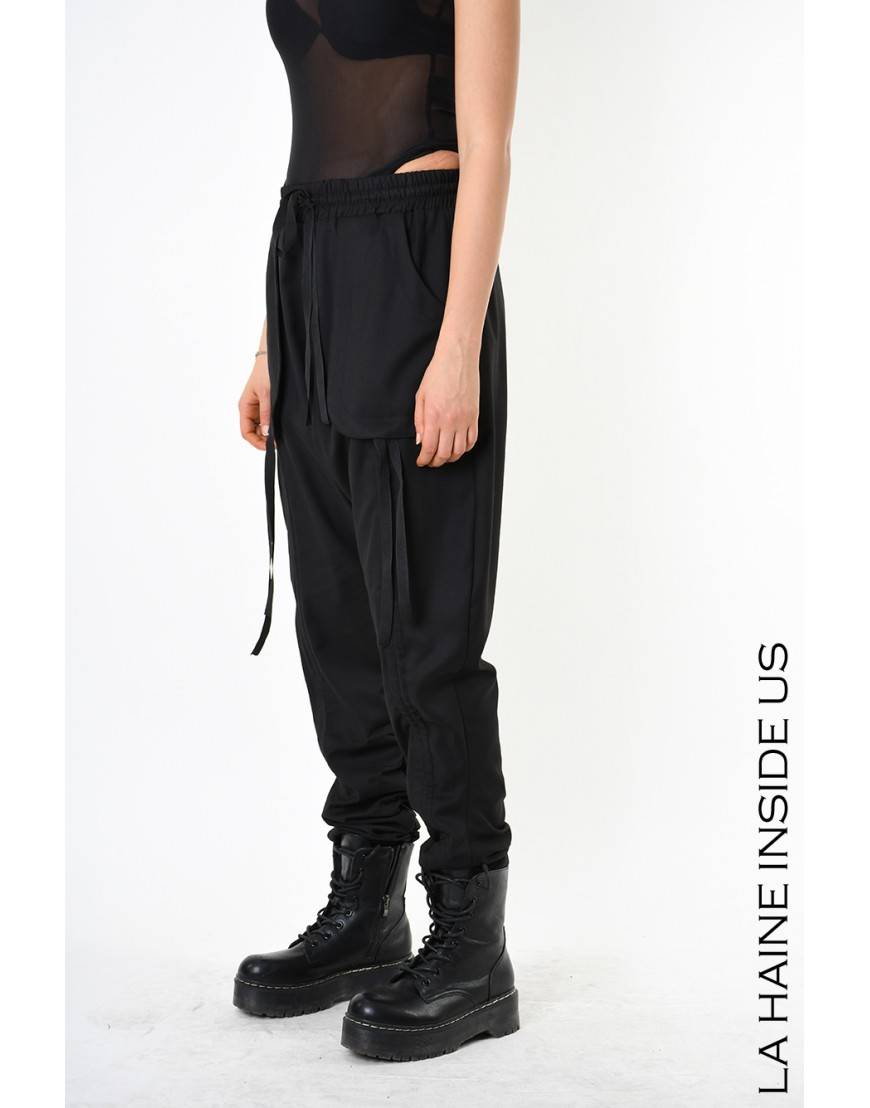 La haine inside us 4B LW836 PANTALONE Nero Offerta speciale