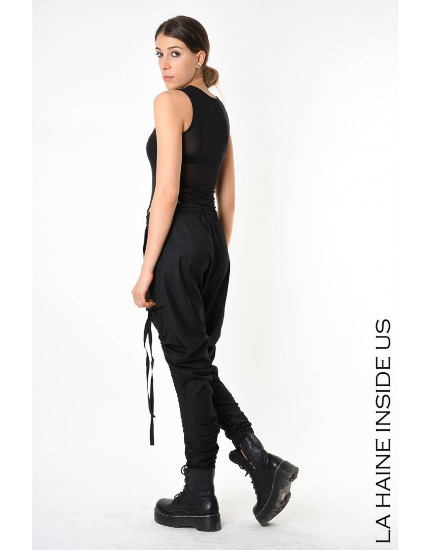 La haine inside us 4B LW836 PANTALONE Nero Offerta speciale
