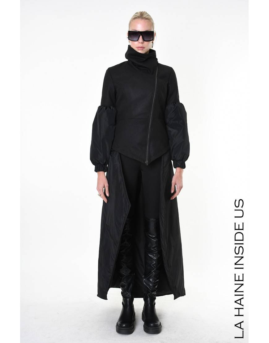 La haine inside us 4B LW837 CAPPOTTO Nero Comprare a buon mercato