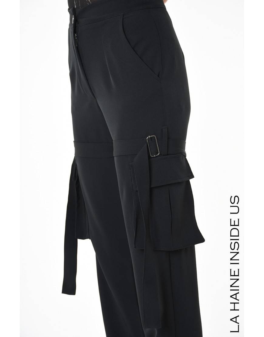 La haine inside us 4R LW929 PANTALONE Nero Vendite stagionali
