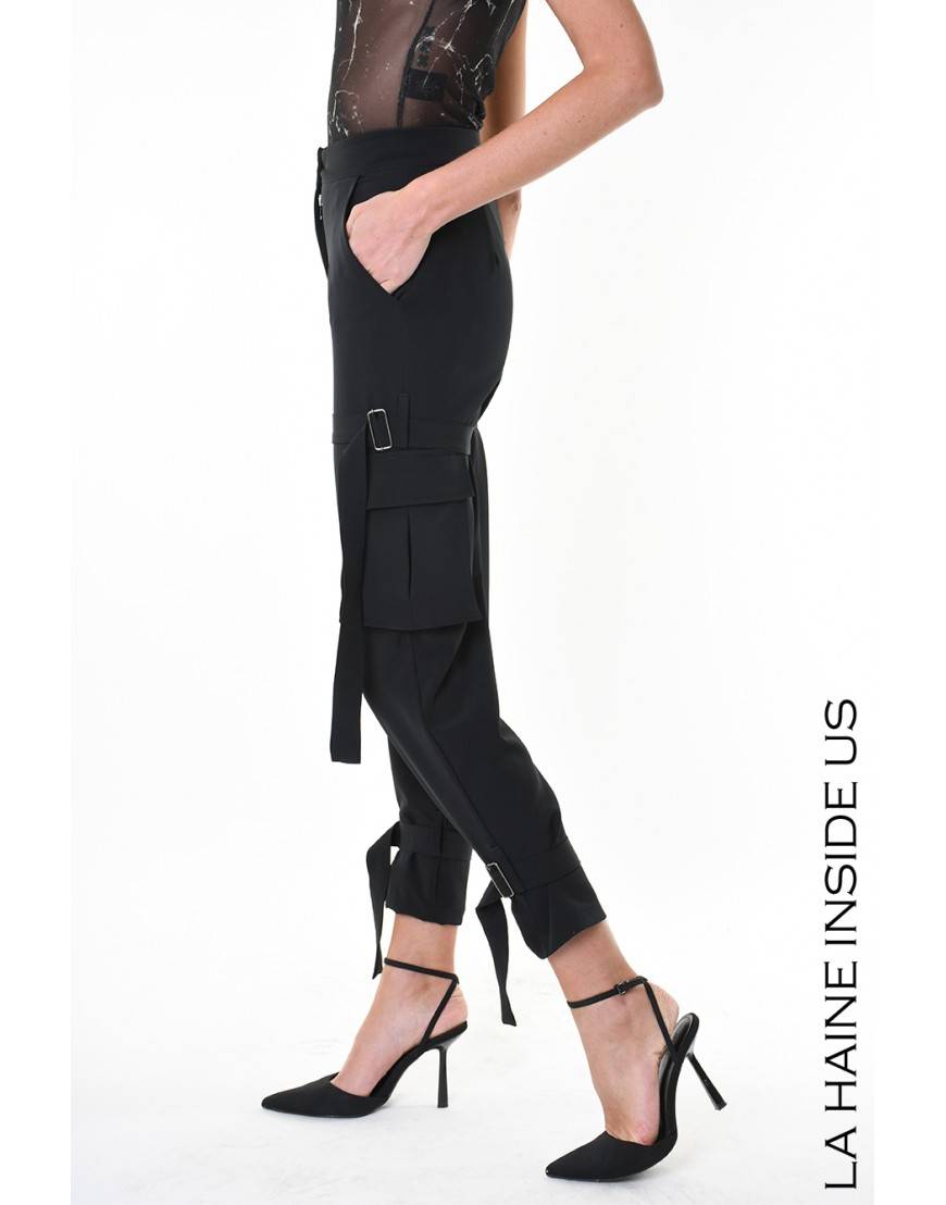 La haine inside us 4R LW929 PANTALONE Nero Vendite stagionali