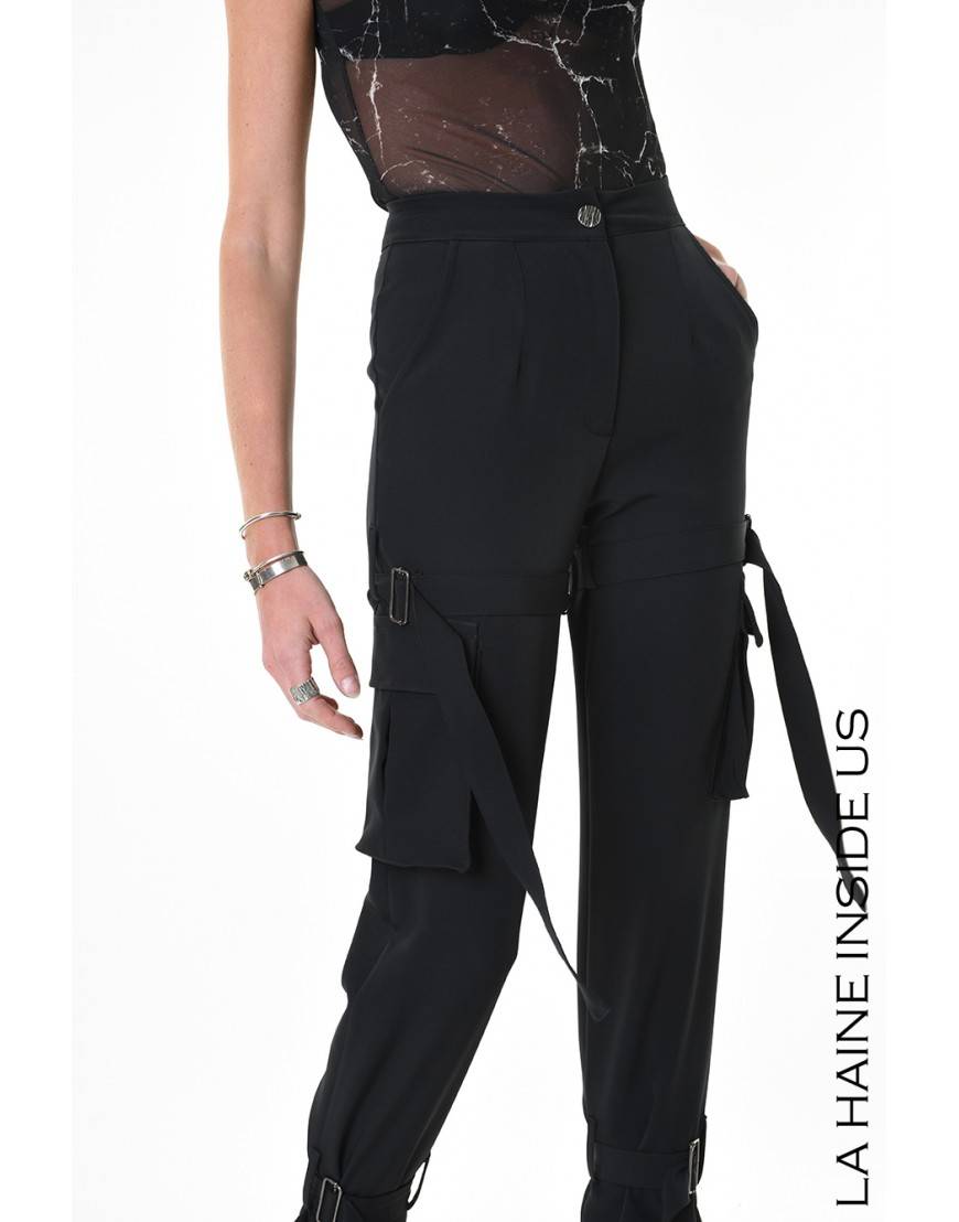 La haine inside us 4R LW929 PANTALONE Nero Vendite stagionali
