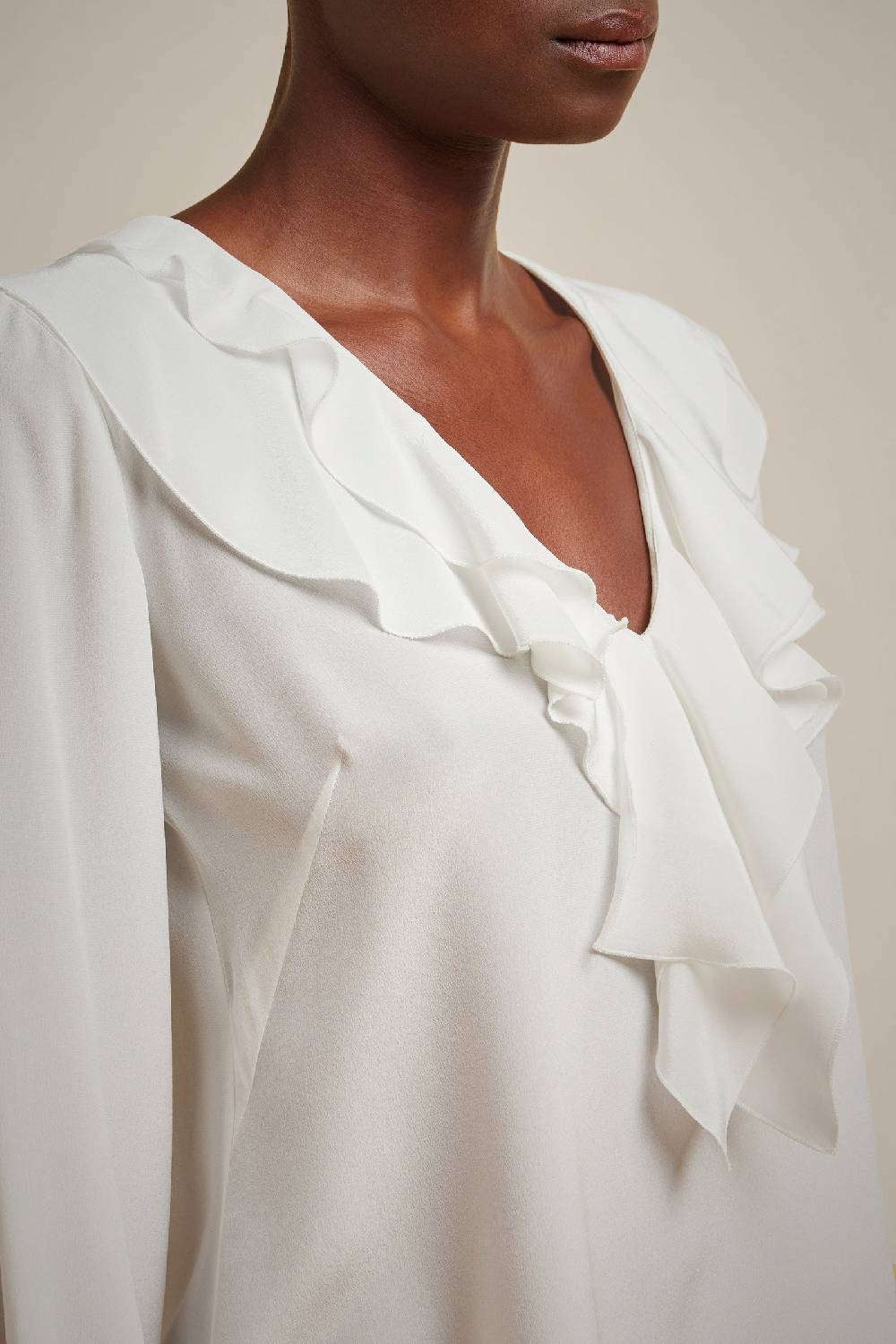 Liviana Conti CAMICIA CON VOLANT S4FF4SS03A08-1.38 Sottocosto