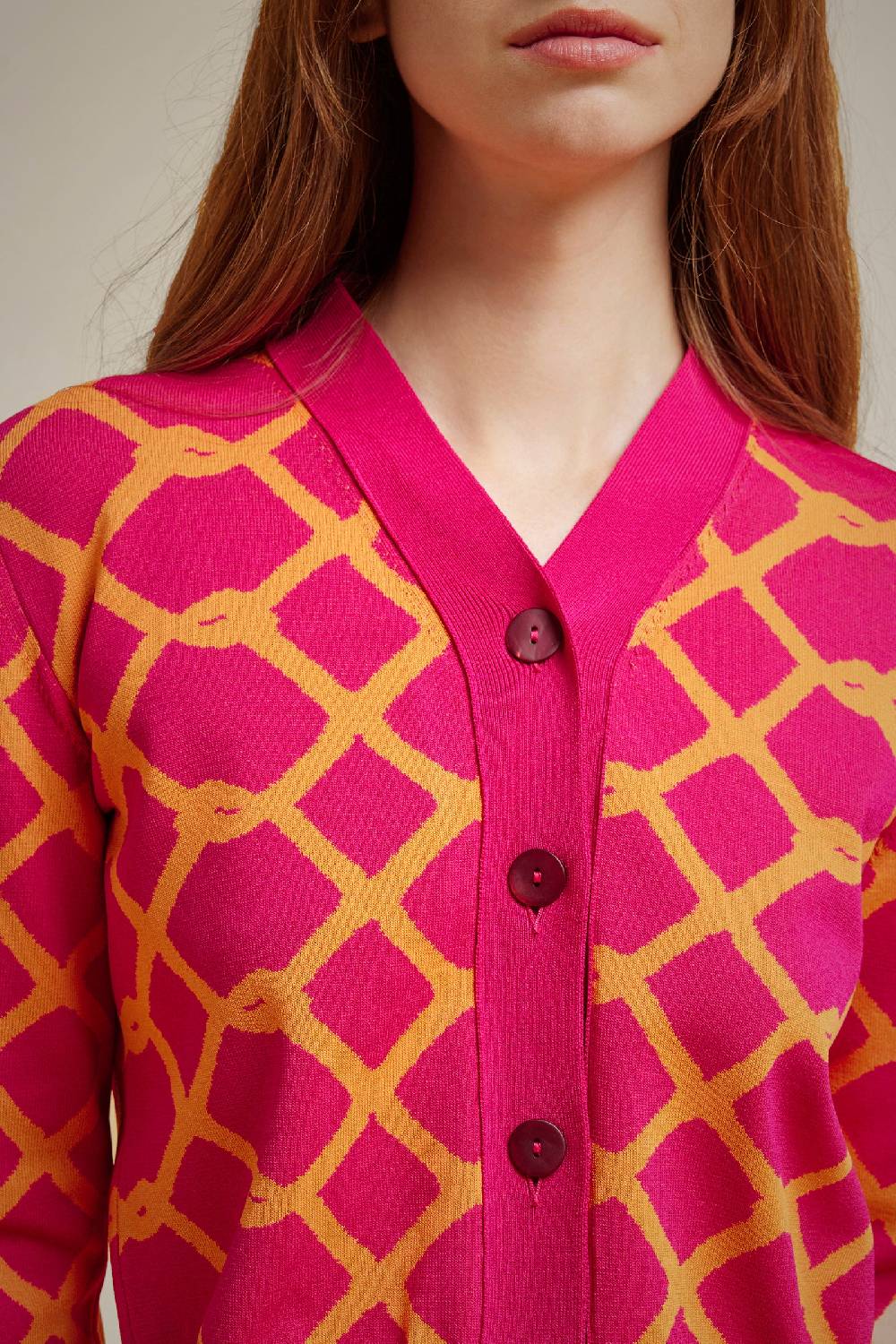 Liviana Conti CARDIGAN JACQUARD S4FF4SA48RETE1.XS In vendita