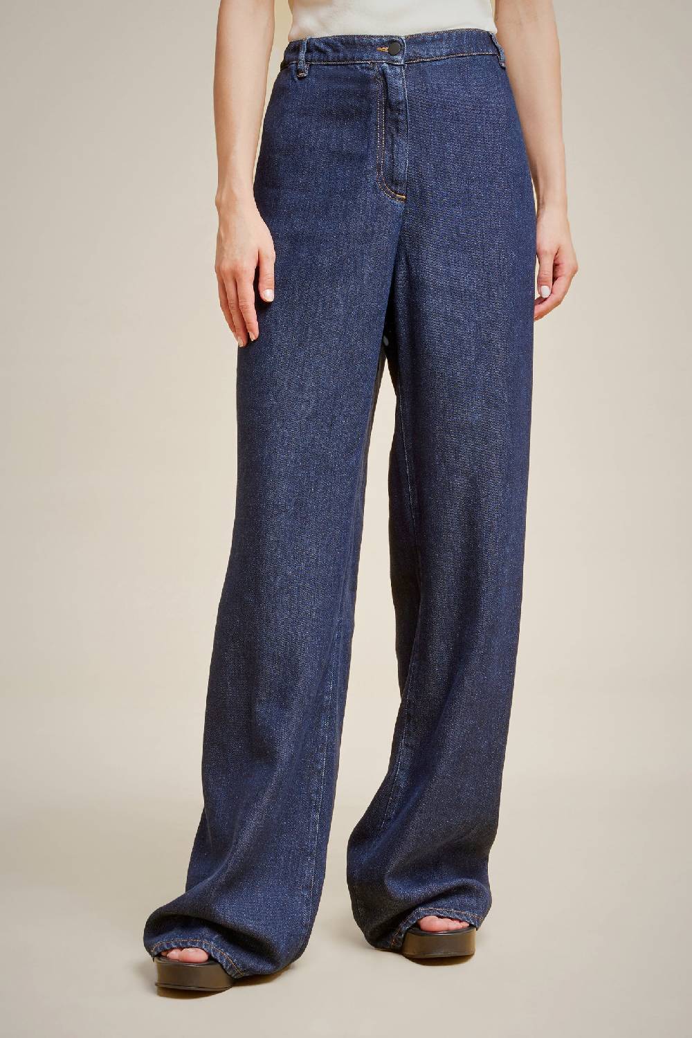 Liviana Conti WIDE-LEG JEANS S4LL4SY86Z83-0.27 Vendita Economica