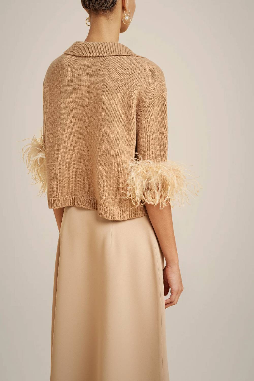 Liviana Conti MAGLIA CON PIUME IN CASHMERE RICICLATO W4LL4WC48T50-1.XS Latest fashion
