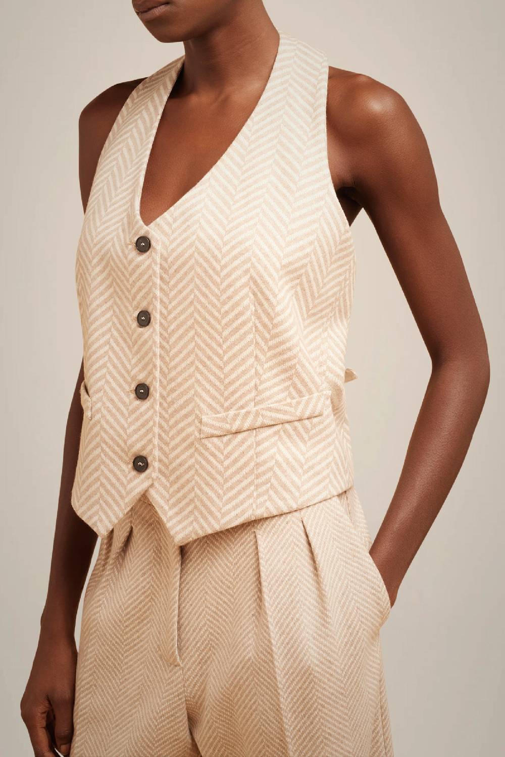Liviana Conti GILET HALTER PANNO CASHMERE W4FF4WL256-RSC.38 Enormi sconti