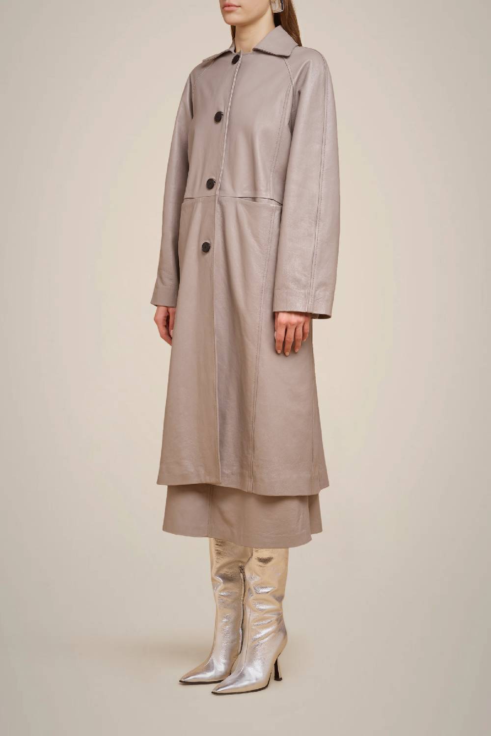 Liviana Conti TRENCH IN VERA PELLE W4FF4WX35X72-0.38 Trasporto libero internazionale