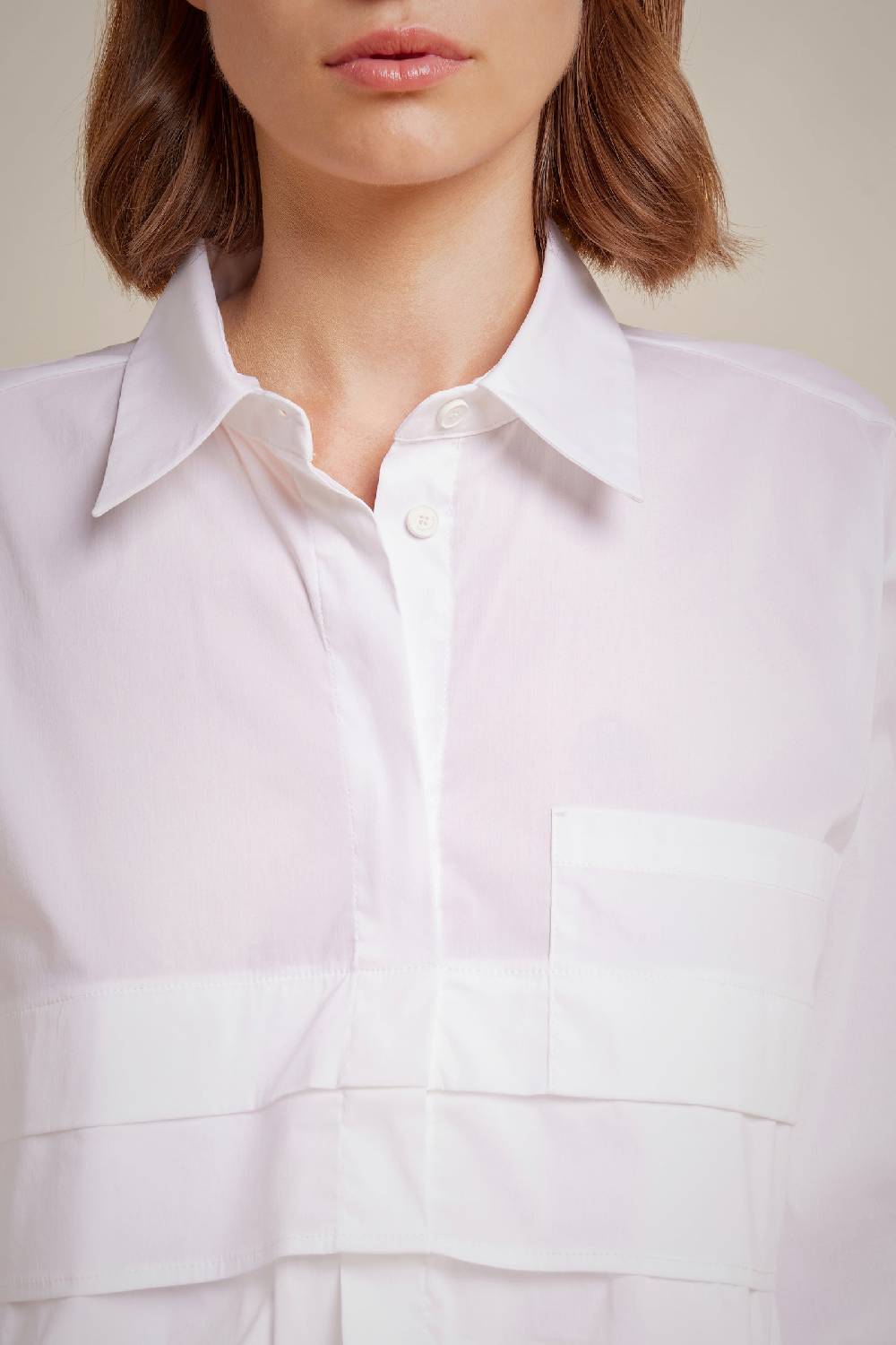 Liviana Conti CAMICIA CON TULLE S4LL4SK07A01-0.38 Vendita calda