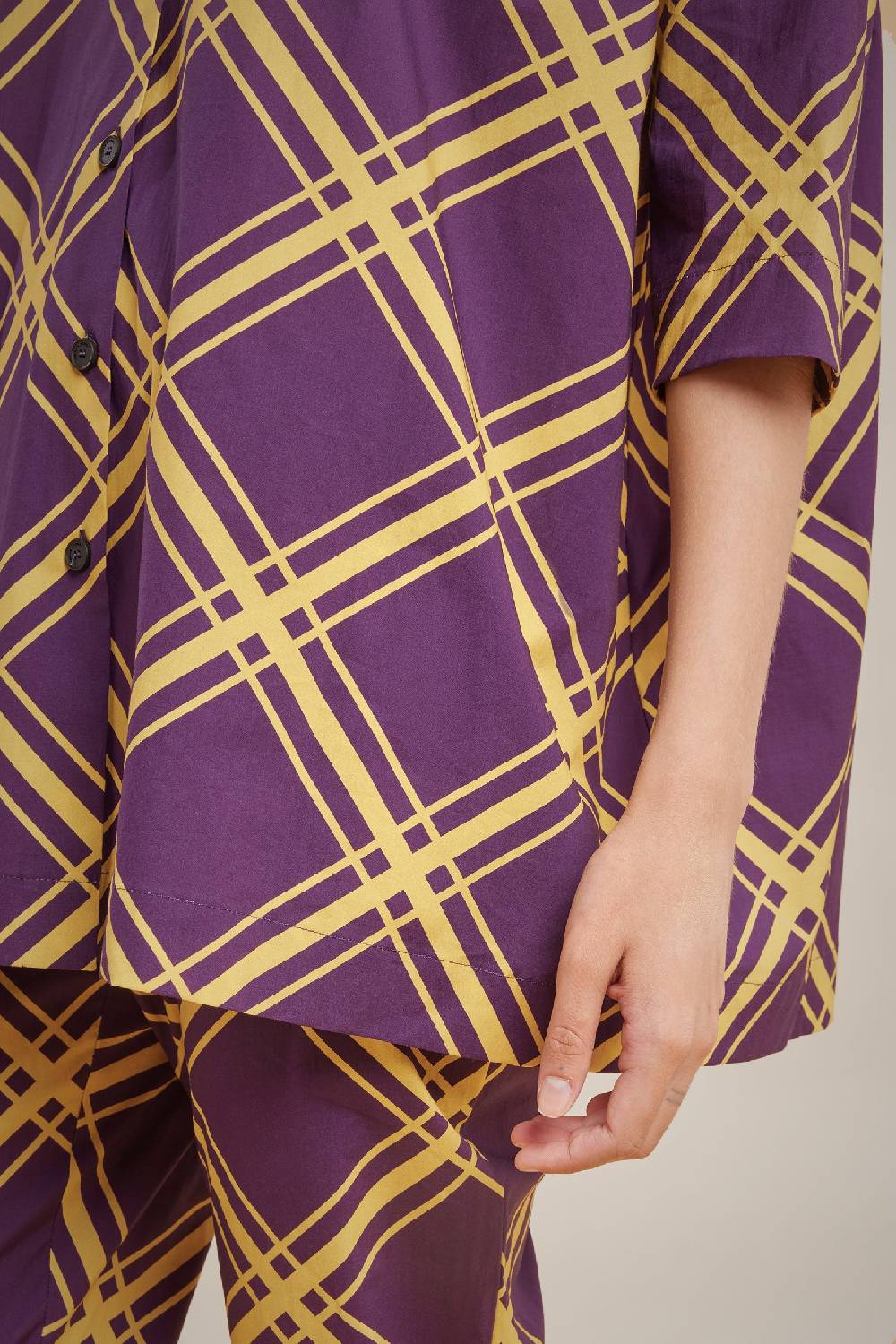 Liviana Conti CAMICIA MANICA CORTA S4LL4SU092-CHK.40 Comprare a buon mercato