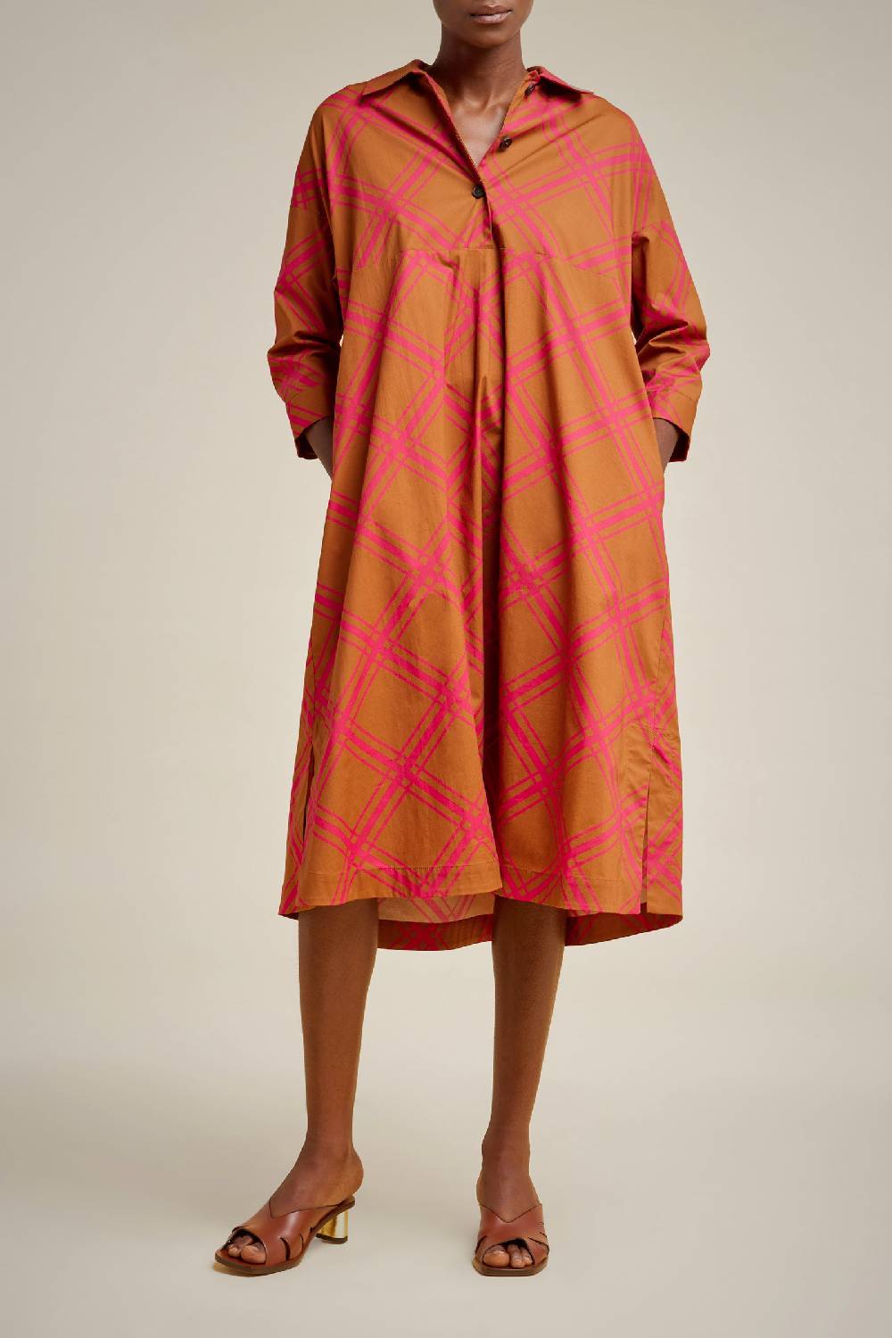 Liviana Conti ABITO COLLO CAMICIA S4LL4SU331-CHK.38 Online Outlet
