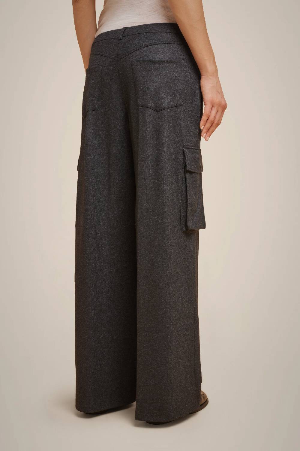 Liviana Conti PANTALONE CARGO IN PANNO CASHMERE W4FF4WN36Y49-0.38 Vendita calda
