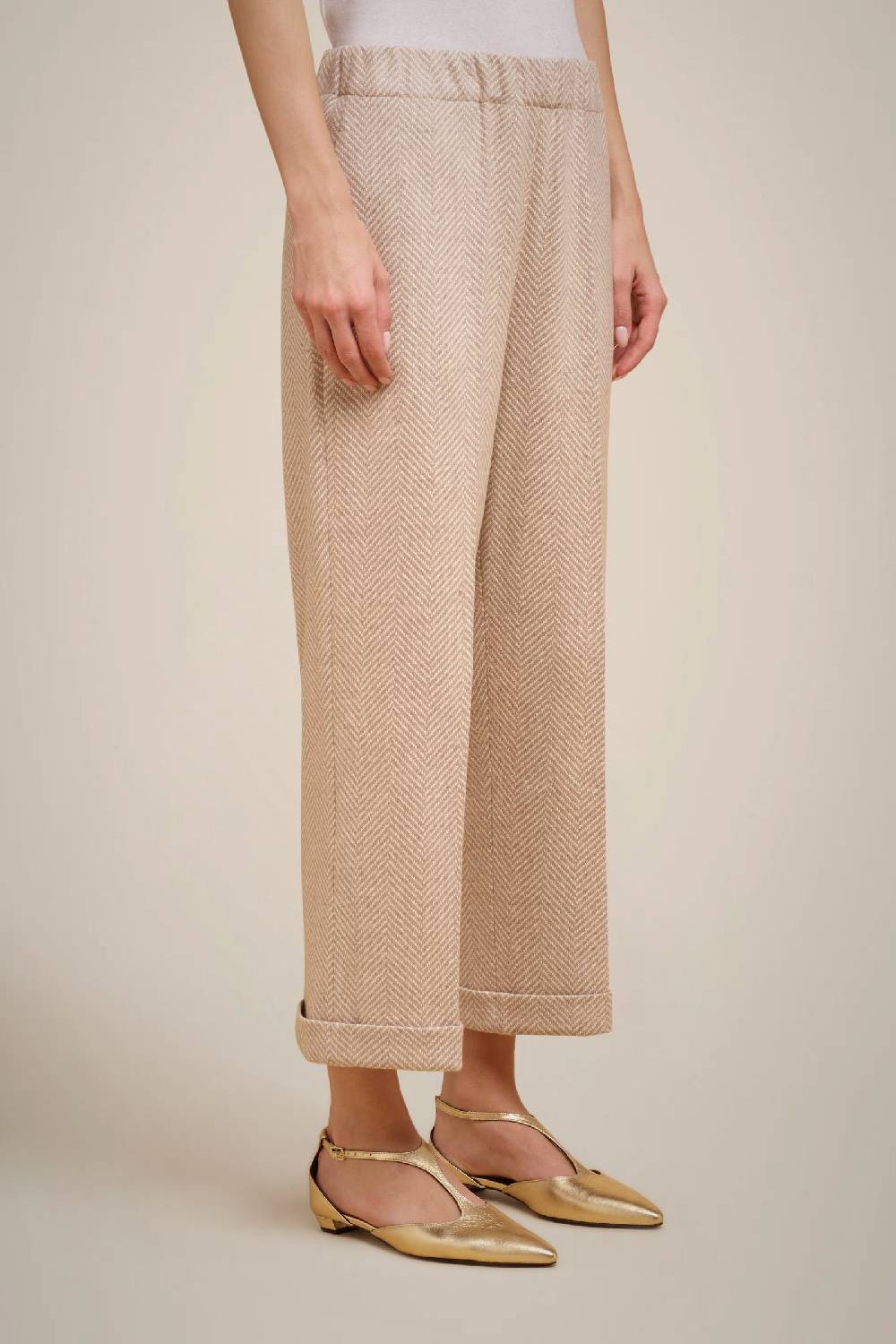 Liviana Conti PANTALONE CROP PANNO CASHMERE W4FF4WL417-RSC.38 Bestseller
