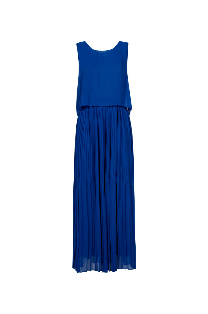 Oltre Tempo Abito in georgette chiffon plissettato Saldi Di Fabbrica