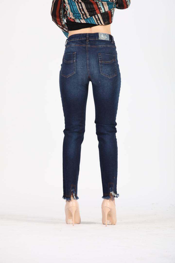 Oltre Tempo Jeans cinque tasche un bottone In Saldo