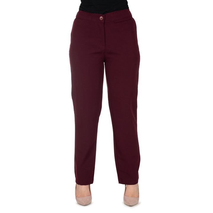 Oltre Tempo Pantalone con elastico in vita e frisi sulla sinistra Moda