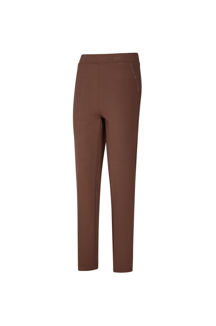 Oltre Tempo Pantalone in punto milano di viscosa con strass Offerta esclusiva