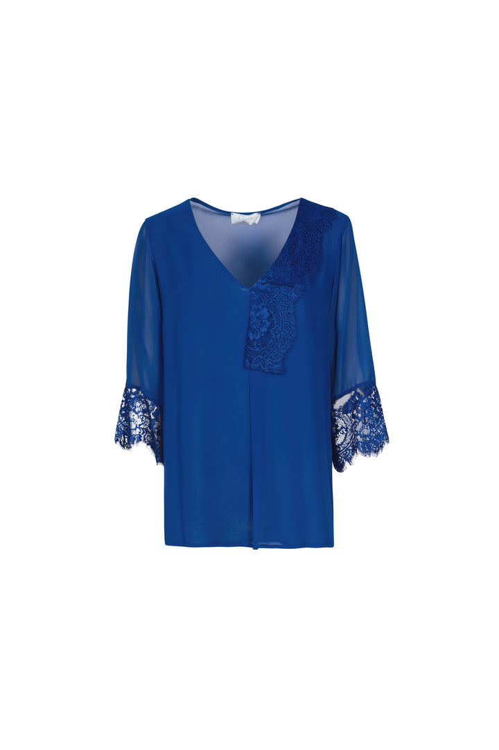 Oltre Tempo Casacca in georgette con pizzo Offerte stagionali