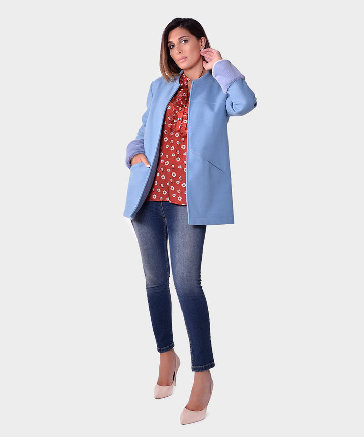 Oltre Tempo Giaccone unito con polsi in pelliccia