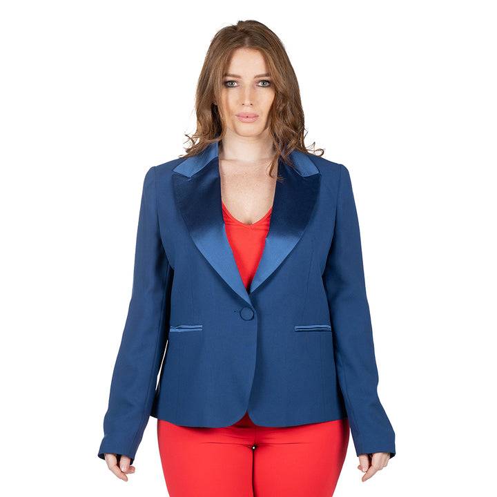 Oltre Tempo Giacca unita in cadì con rever in contrasto Sottocosto