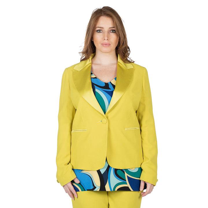 Oltre Tempo Giacca unita in cadì con rever in contrasto Sottocosto