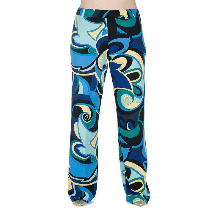 Oltre Tempo Pantalone ampio in crepe fantasia Convenienza