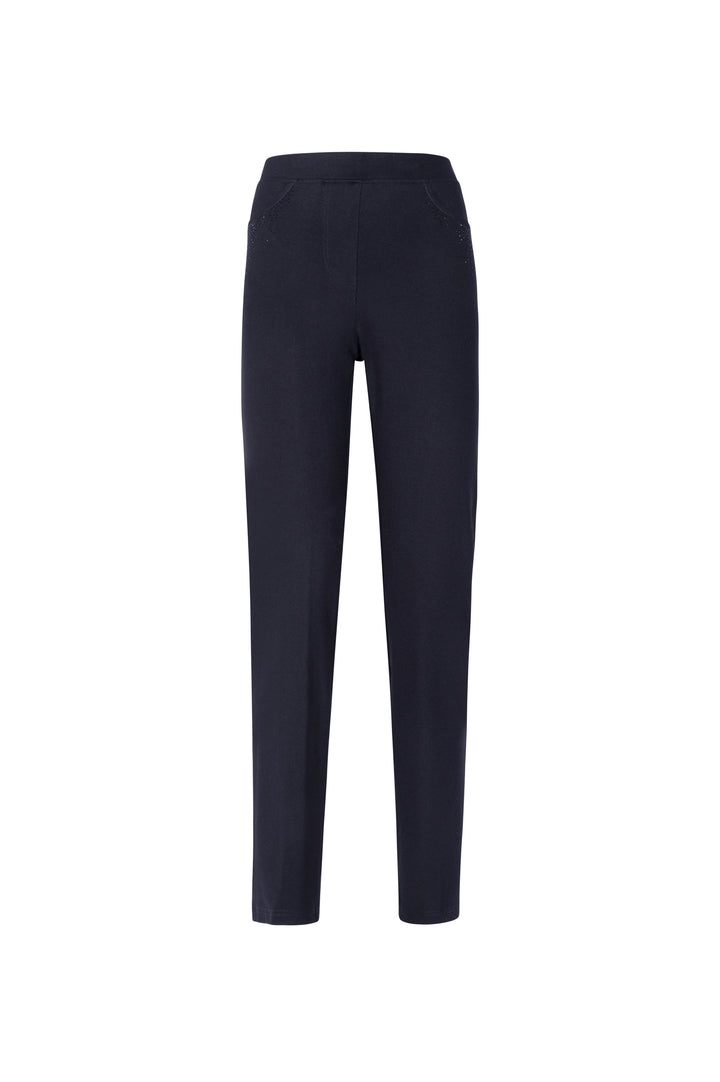 Oltre Tempo Pantalone in punto milano di viscosa con strass Hotsell