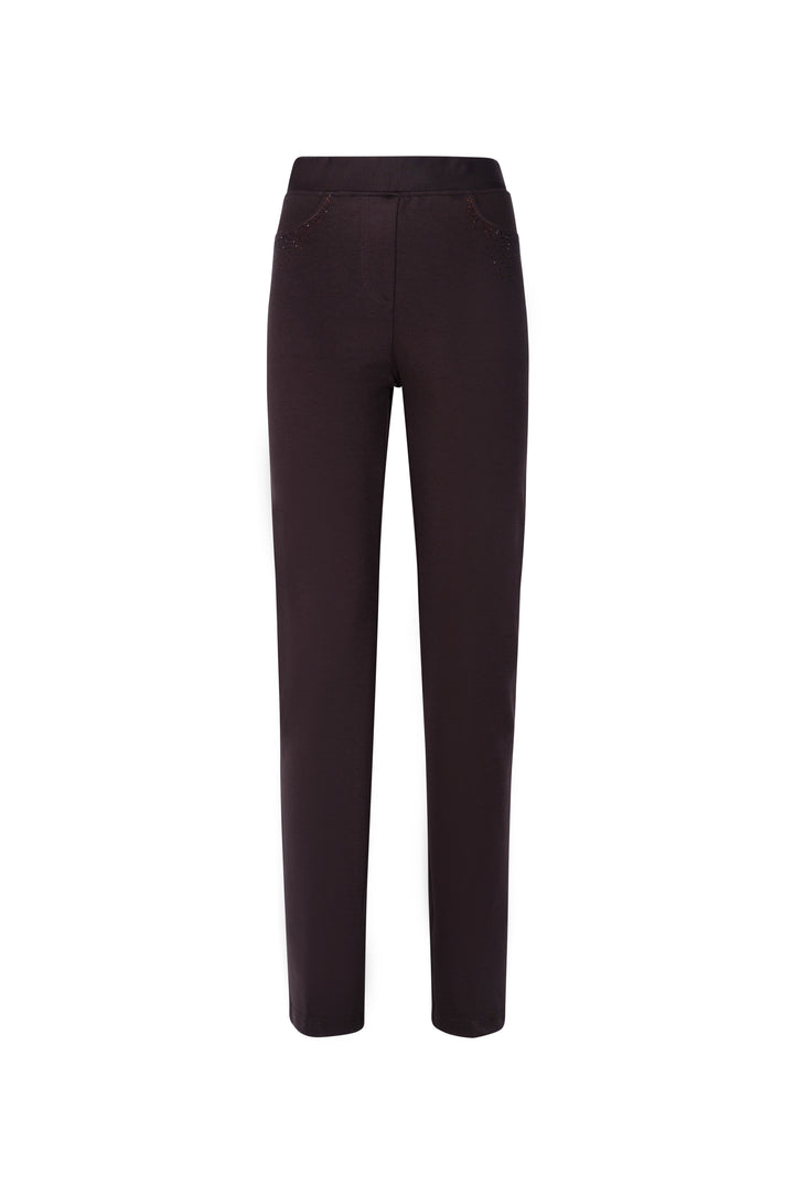Oltre Tempo Pantalone in punto milano di viscosa con strass Hotsell