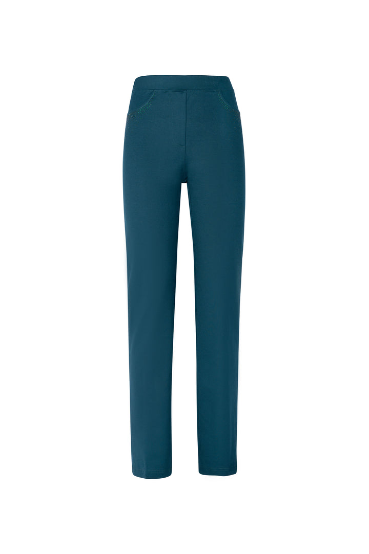 Oltre Tempo Pantalone in punto milano di viscosa con strass Hotsell