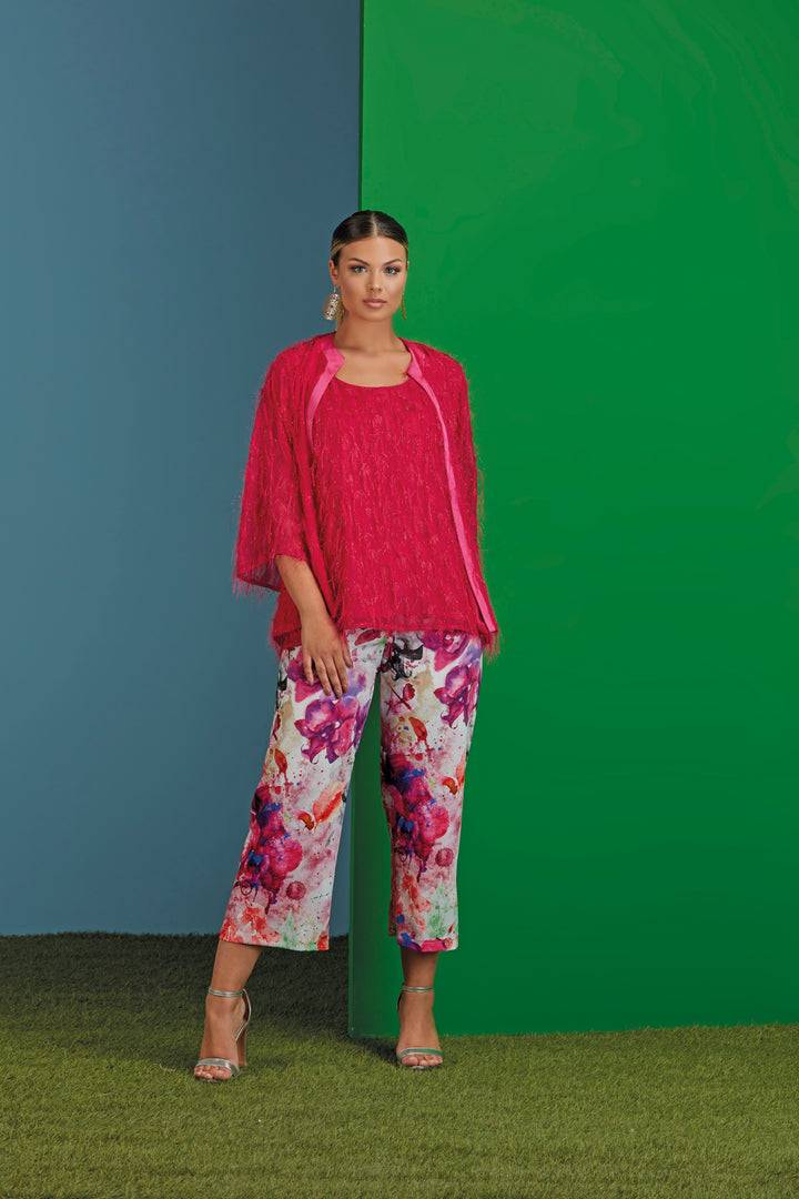 Oltre Tempo Giacca con piume bordata in cadì