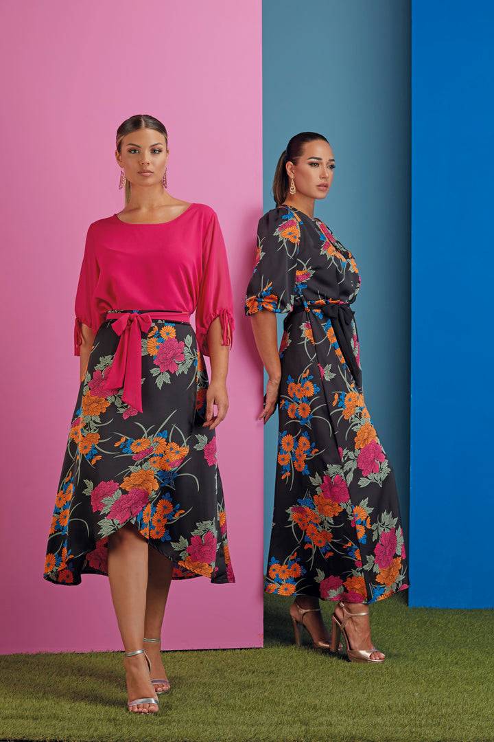 Oltre Tempo Casacca in georgette con lacci alle maniche