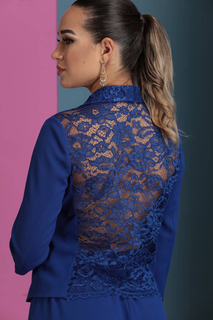 Oltre Tempo Giacca in cadì con pizzo Offerta natalizia