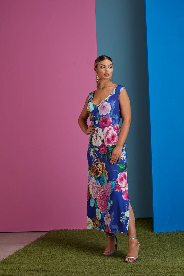 Oltre Tempo Abito lungo fantasia floreale Offerta Anniversario