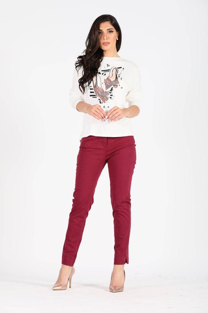 Oltre Tempo Maglia in viscosa con stampa