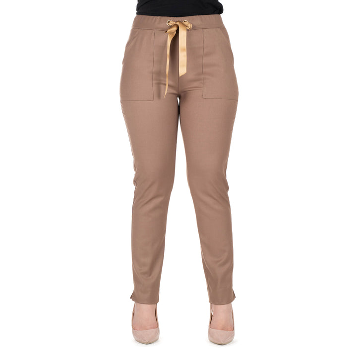 Oltre Tempo Pantalone con occhielli strass e laccio raso Offerte speciali