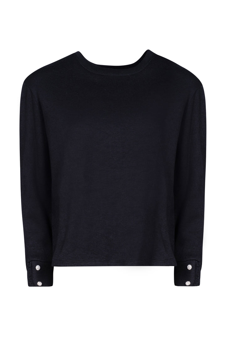 Oltre Tempo Maglia con rouche e bottoni sui polsi Ritorno libero