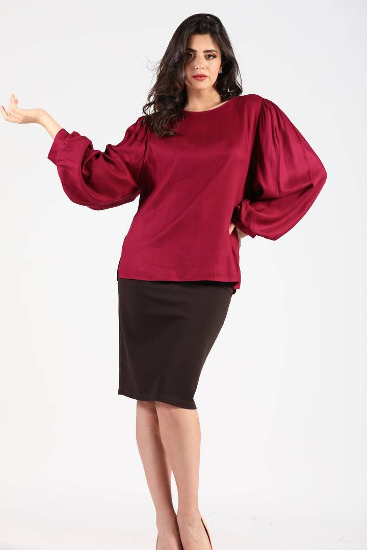 Oltre Tempo Casacca vajella girocollo manica ampia