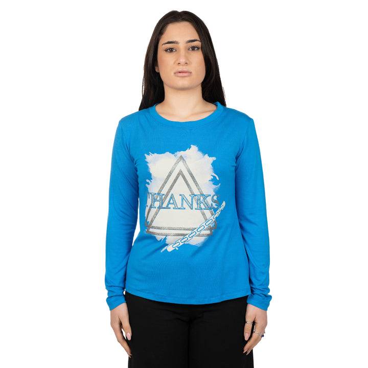 Oltre Tempo Maglia in viscosa con stampa Only for today