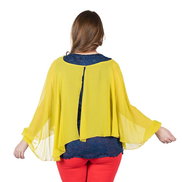 Oltre Tempo Coprispalle corto in georgette chiffon Italy