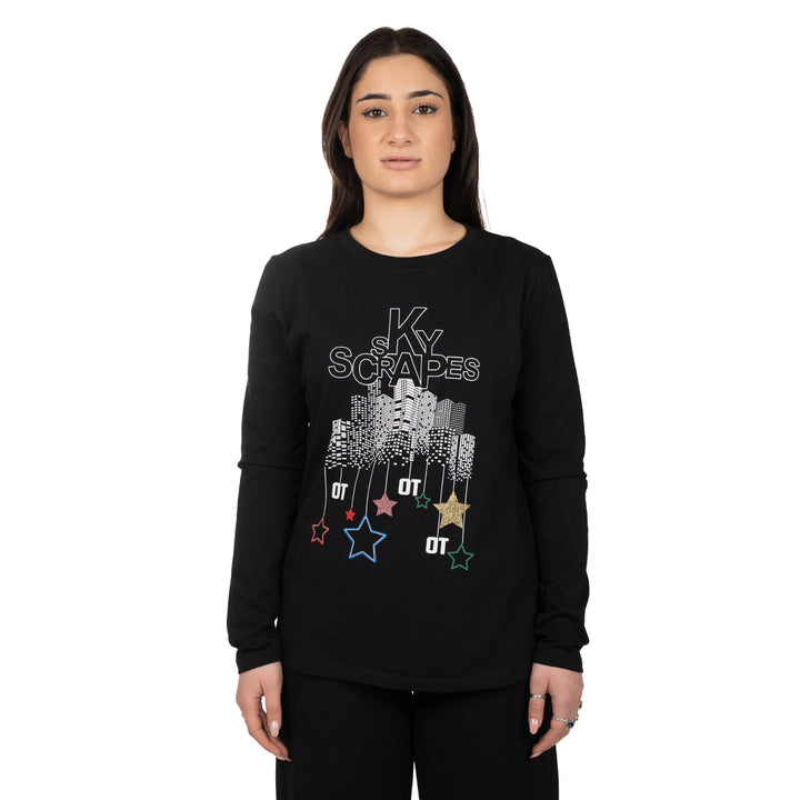 Oltre Tempo Maglia in cotone con stampa Negozi Online