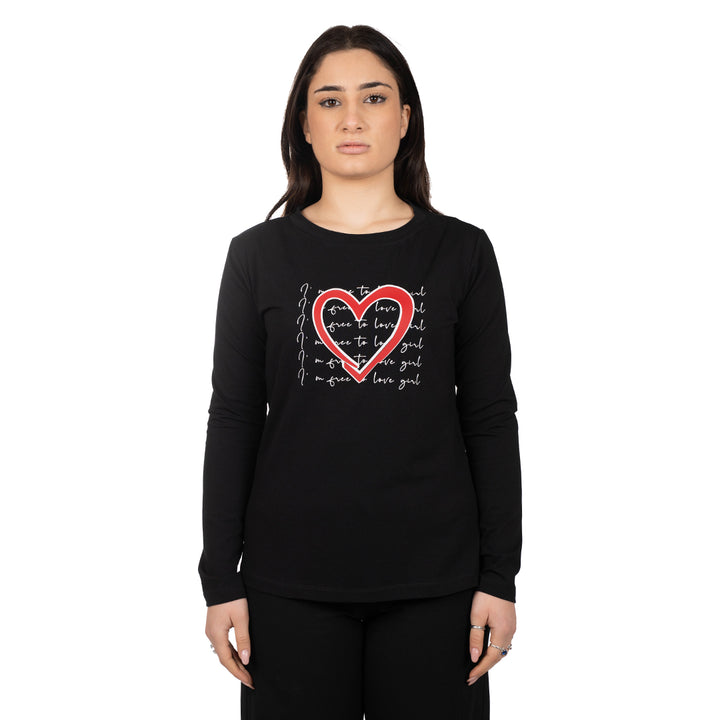 Oltre Tempo Maglia in cotone con stampa Promozione Limitata