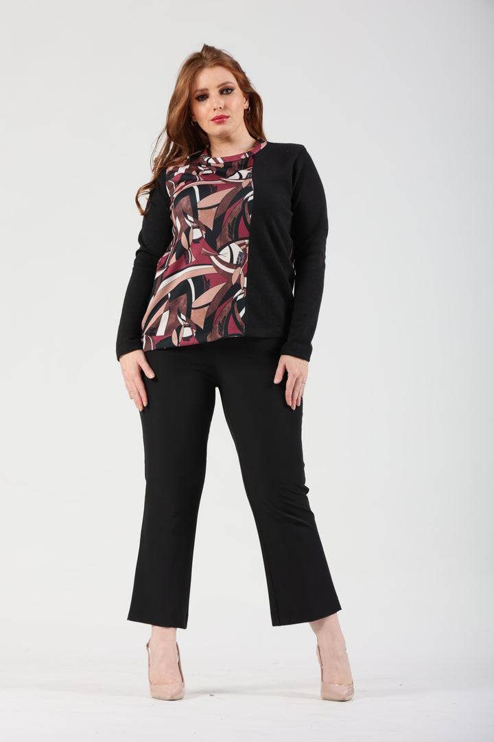 Oltre Tempo Maglia girocollo fantasia