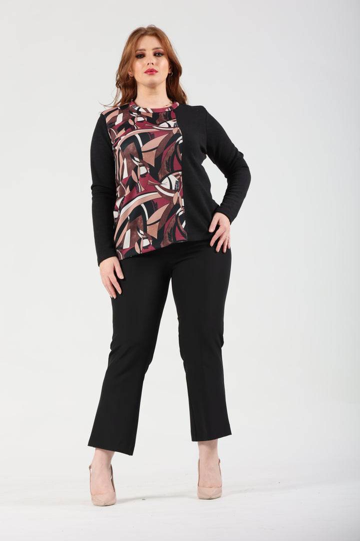 Oltre Tempo Maglia girocollo fantasia Flash Sale