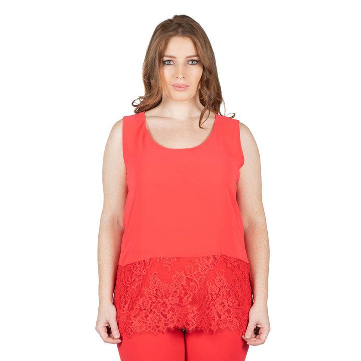 Oltre Tempo Top con pizzo al fondo Vendite stagionali