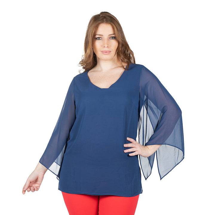 Oltre Tempo Casacca con maniche in georgette chiffon Cyber Monday