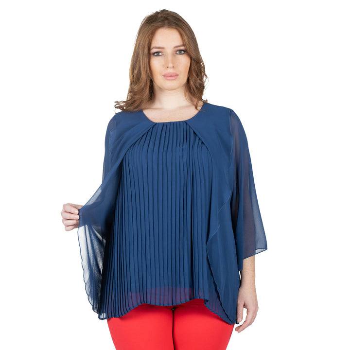 Oltre Tempo Casacca in georgette chiffon plissè