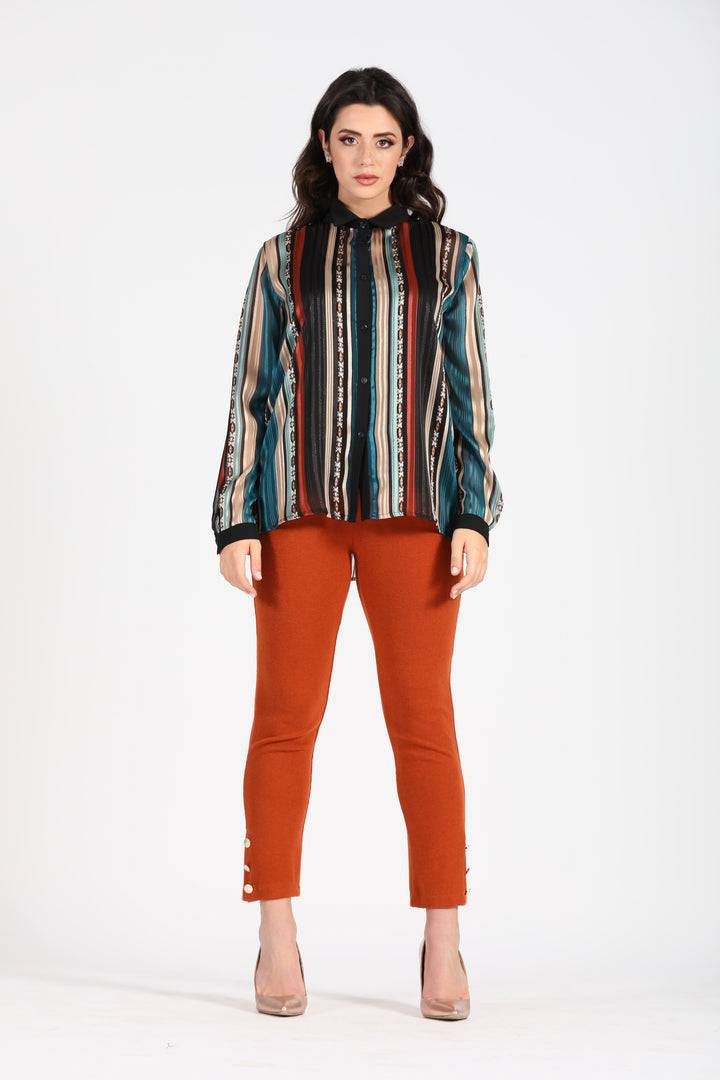 Oltre Tempo Camicia in georgette rigata