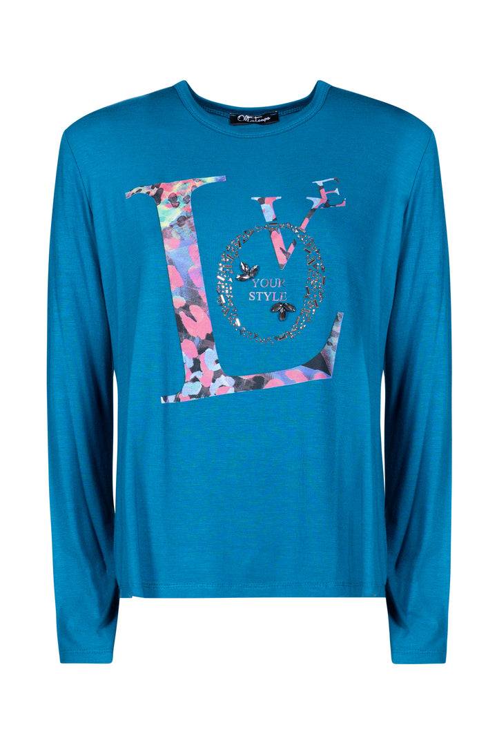 Oltre Tempo T-shirt in viscosa con stampa Offerta settimanale