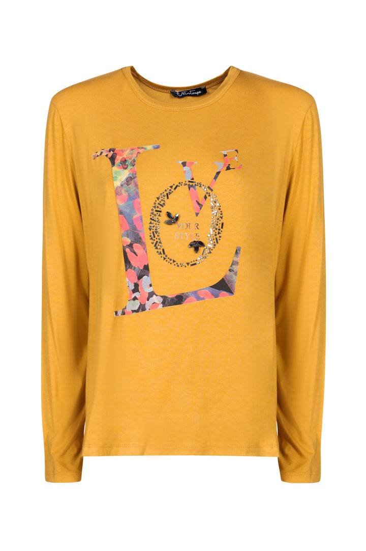 Oltre Tempo T-shirt in viscosa con stampa Offerta settimanale